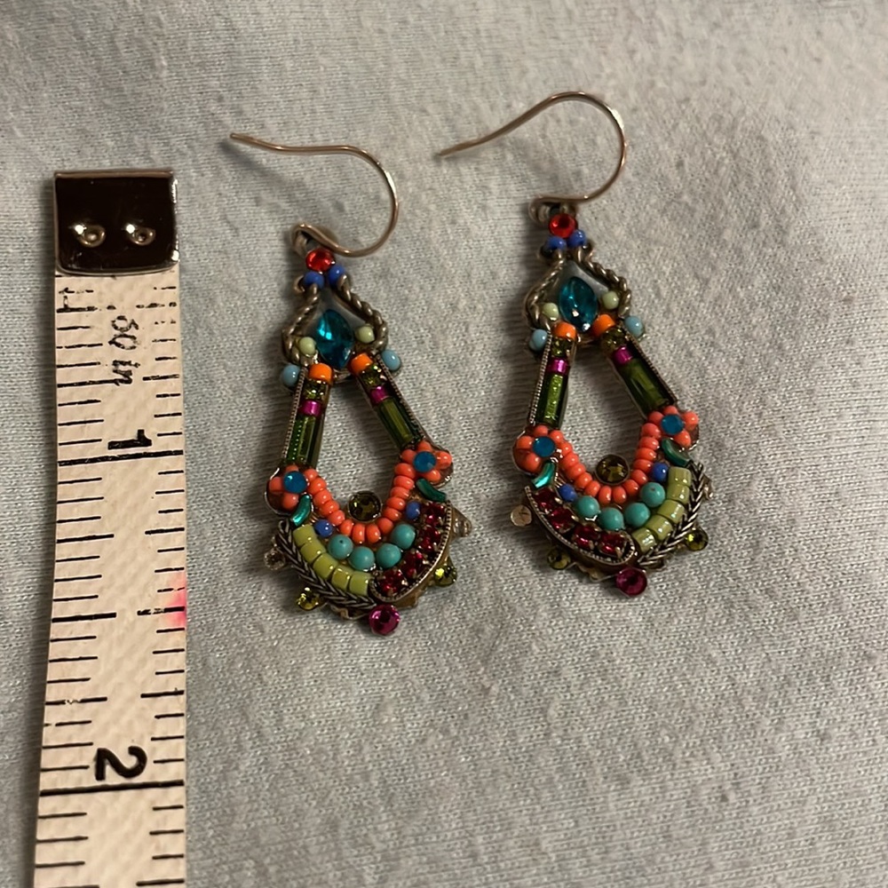 Alpaca Silver Statement Dangle Earrings - image 3